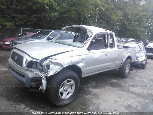 5TESM92N02Z066240 - 2002 TOYOTA TACOMA XTRACAB PRERUNNER ოქროსფერი ფოტო 2