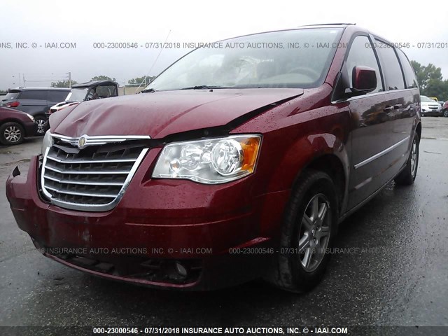 2A4RR5D15AR149647 - 2010 CHRYSLER TOWN & COUNTRY TOURING BURGUNDY photo 2