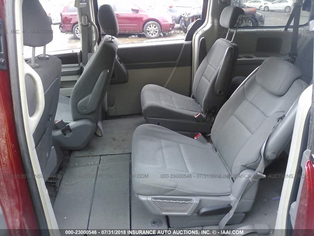 2A4RR5D15AR149647 - 2010 CHRYSLER TOWN & COUNTRY TOURING BURGUNDY photo 8