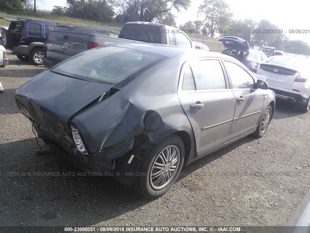 1G1ZG57B384266245 - 2008 CHEVROLET MALIBU LS ნაცრისფერი ფოტო 4