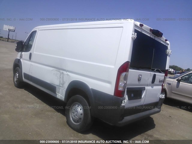 3C6TRVAG2JE103982 - 2018 RAM PROMASTER 1500 1500 STANDARD WHITE photo 3