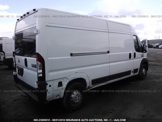 3C6TRVDGXHE539663 - 2017 RAM PROMASTER 2500 2500 HIGH WHITE photo 4