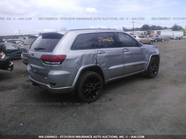 1C4RJFAG6HC886872 - 2017 JEEP GRAND CHEROKEE LAREDO GRAY photo 4