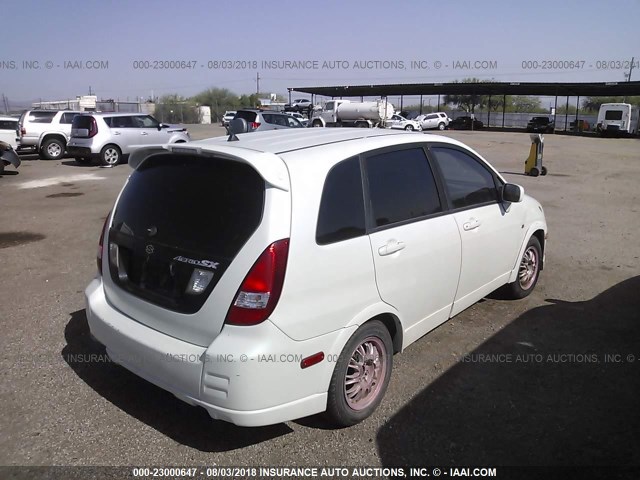 JS2RC61H245251767 - 2004 SUZUKI AERIO SX WHITE photo 4