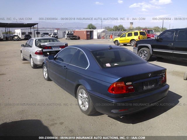 WBABD33484PL03261 - 2004 BMW 325 CI BLUE photo 3