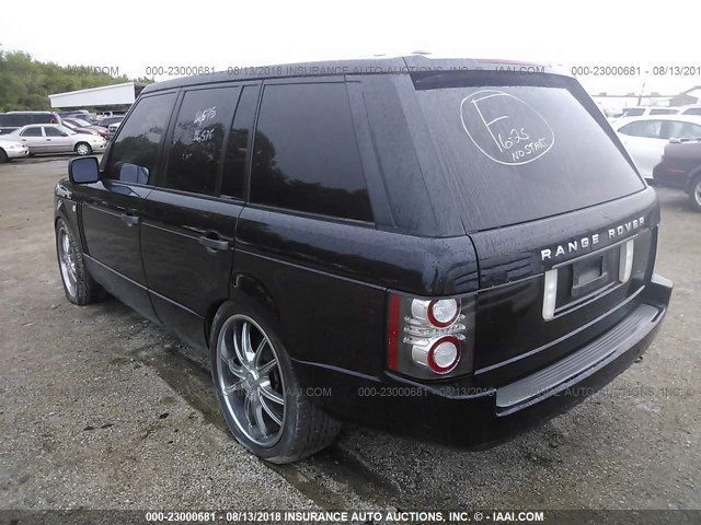 SALME1D44AA318844 - 2010 LAND ROVER RANGE ROVER HSE BLACK photo 3