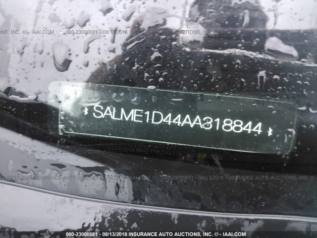 SALME1D44AA318844 - 2010 LAND ROVER RANGE ROVER HSE BLACK photo 9