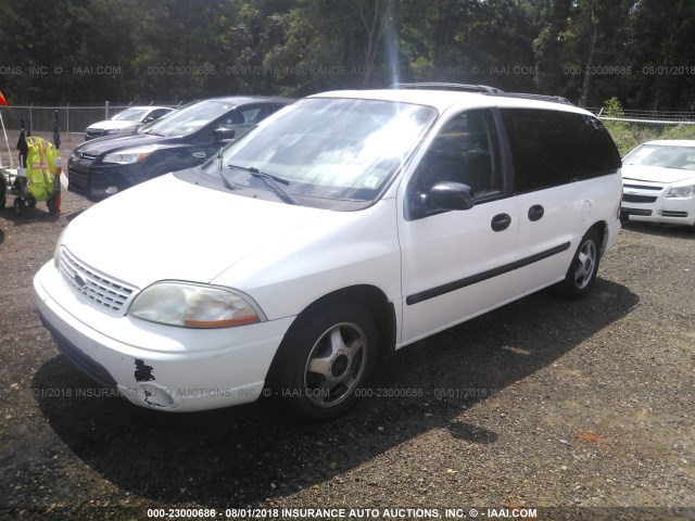 2FMZA51452BB33045 - 2002 FORD WINDSTAR LX WHITE photo 2