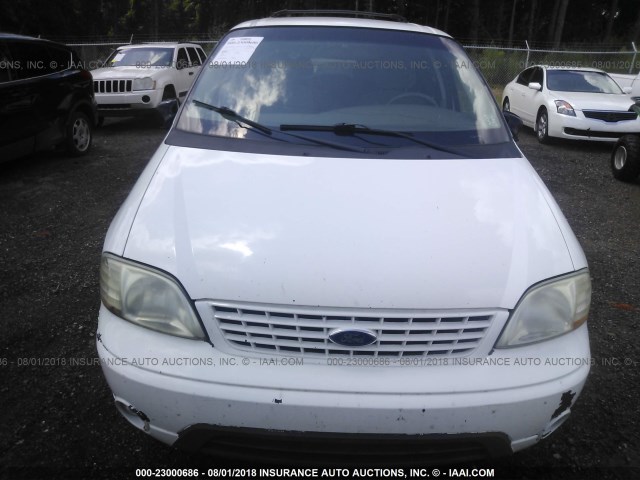 2FMZA51452BB33045 - 2002 FORD WINDSTAR LX WHITE photo 6