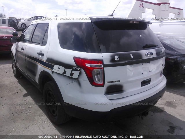 1FM5K8AR4FGC16571 - 2015 FORD EXPLORER POLICE INTERCEPTOR WHITE photo 3