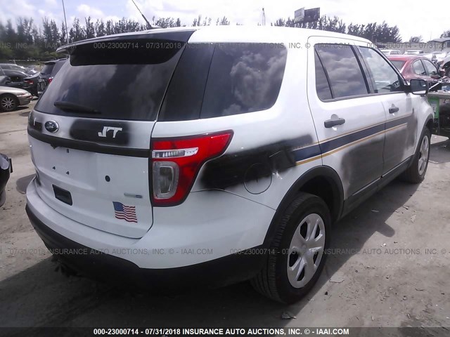 1FM5K8AR4FGC16571 - 2015 FORD EXPLORER POLICE INTERCEPTOR WHITE photo 4