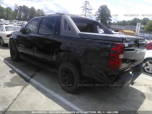 3GNEC12017G161728 - 2007 CHEVROLET AVALANCHE C1500 BLACK photo 3