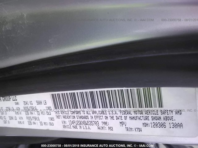 1D4PU2GKXBW535703 - 2011 DODGE NITRO SILVER photo 9