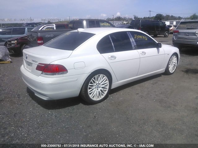 WBAHL83518DT12992 - 2008 BMW 750 I WHITE photo 4