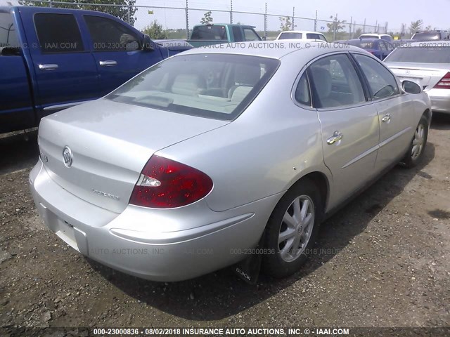 2G4WC532151332371 - 2005 BUICK LACROSSE CX SILVER photo 4