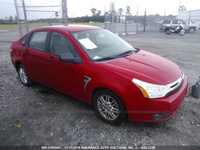 1FAHP35N28W156138 - 2008 FORD FOCUS SE/SEL/SES RED photo 1
