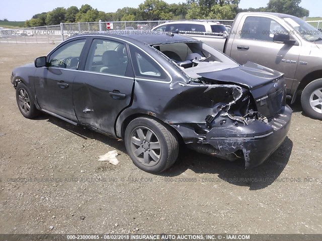 1FAHP24177G155875 - 2007 FORD FIVE HUNDRED SEL GRAY photo 3