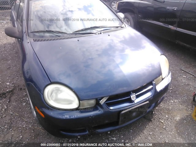 1B3ES26C12D552827 - 2002 DODGE NEON BLUE photo 6