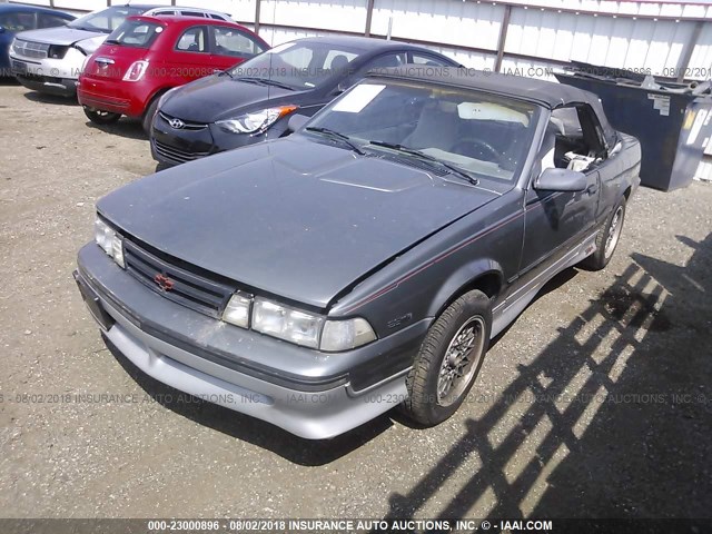 1G1JF31W5K7143892 - 1989 CHEVROLET CAVALIER Z24 GRAY photo 2