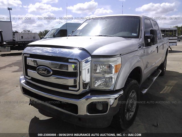 1FT7W2BT1CEA11421 - 2012 FORD F250 SUPER DUTY SILVER photo 2