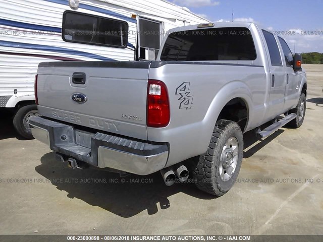 1FT7W2BT1CEA11421 - 2012 FORD F250 SUPER DUTY SILVER photo 4