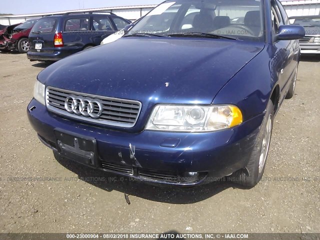 WAUCB28D7XA279488 - 1999 AUDI A4 1.8T QUATTRO BLUE photo 6