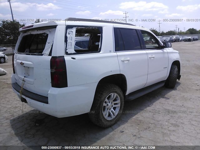 1GNSCBKC6HR139681 - 2017 CHEVROLET TAHOE C1500 LT WHITE photo 4