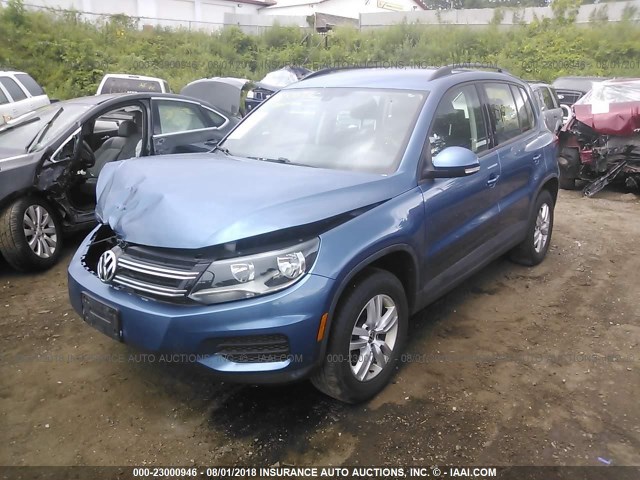 WVGBV7AX8HK030213 - 2017 VOLKSWAGEN TIGUAN S/LIMITED BLUE photo 2