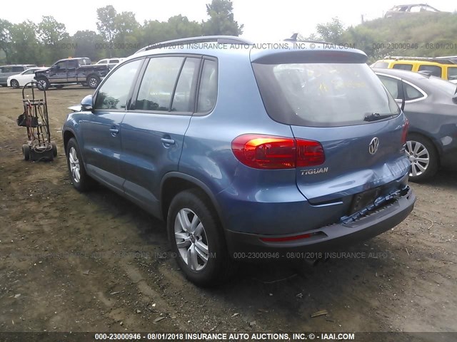 WVGBV7AX8HK030213 - 2017 VOLKSWAGEN TIGUAN S/LIMITED BLUE photo 3