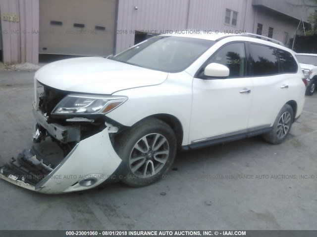 5N1AR2MM3DC641324 - 2013 NISSAN PATHFINDER S/SV/SL/PLATINUM 白色 照片 2