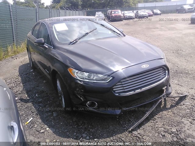 3FA6P0RU7DR281737 - 2013 FORD FUSION TITANIUM HEV BLACK photo 1