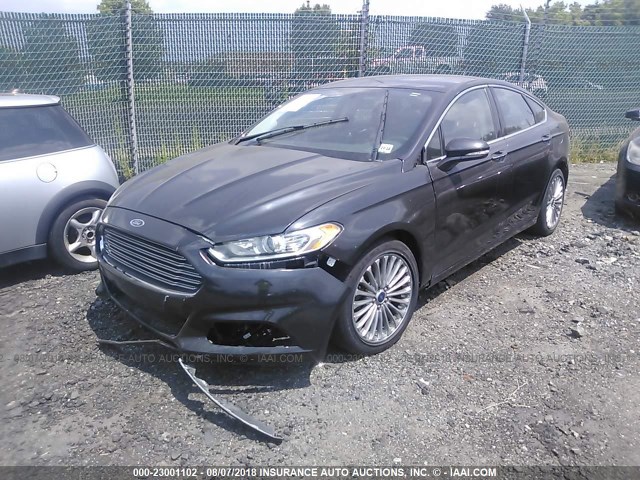 3FA6P0RU7DR281737 - 2013 FORD FUSION TITANIUM HEV BLACK photo 2