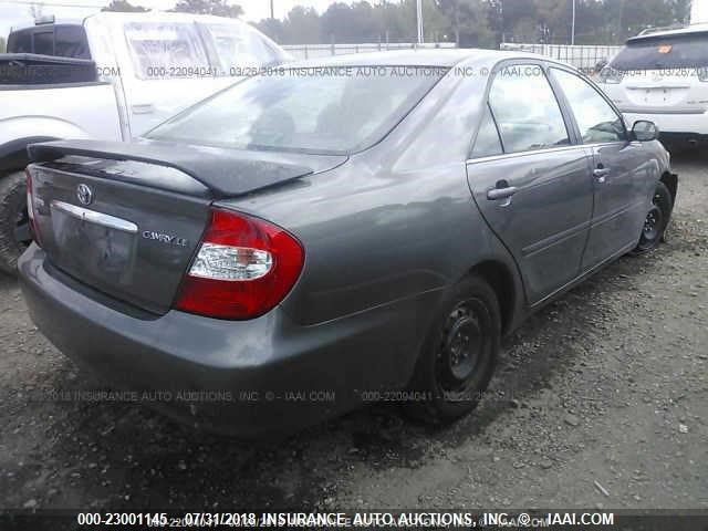 4T1BE32K83U768618 - 2003 TOYOTA CAMRY LE/XLE/SE GRAY photo 4