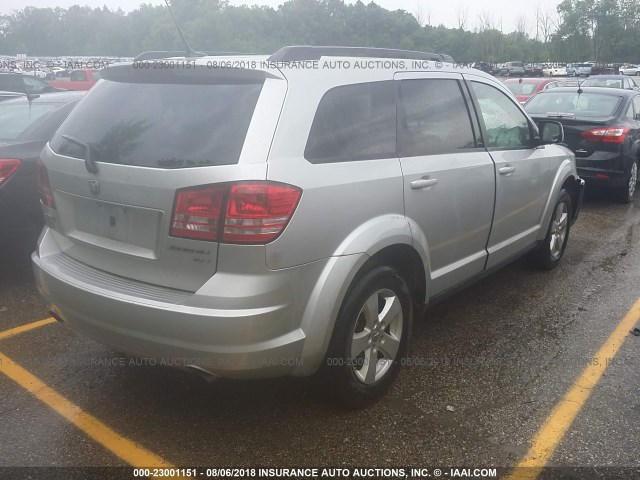 3D4PG5FV2AT274639 - 2010 DODGE JOURNEY SXT SILVER photo 4