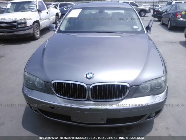 WBAHN83557DT73688 - 2007 BMW 750 GRAY photo 6