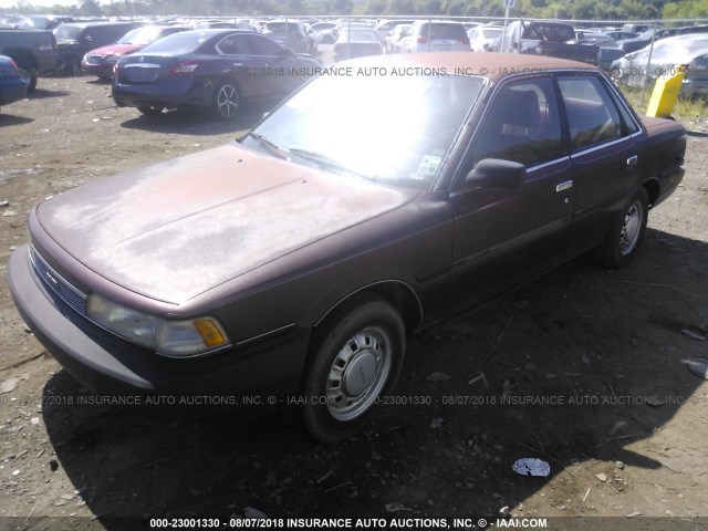 4T1SV21E7KU003534 - 1989 TOYOTA CAMRY DLX BURGUNDY photo 2