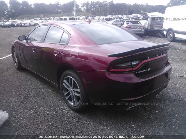 2C3CDXJG5JH151066 - 2018 DODGE CHARGER GT RED photo 3