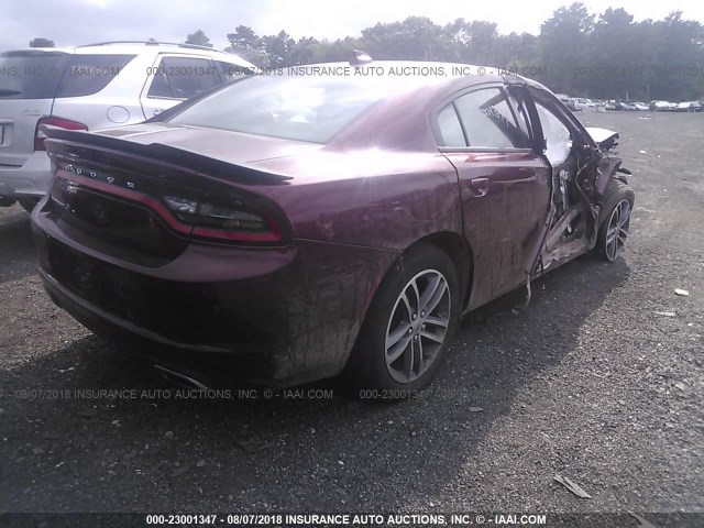 2C3CDXJG5JH151066 - 2018 DODGE CHARGER GT RED photo 4