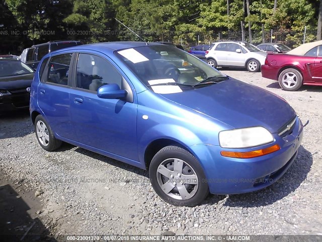 KL1TD66627B788219 - 2007 CHEVROLET AVEO LS BLUE photo 1
