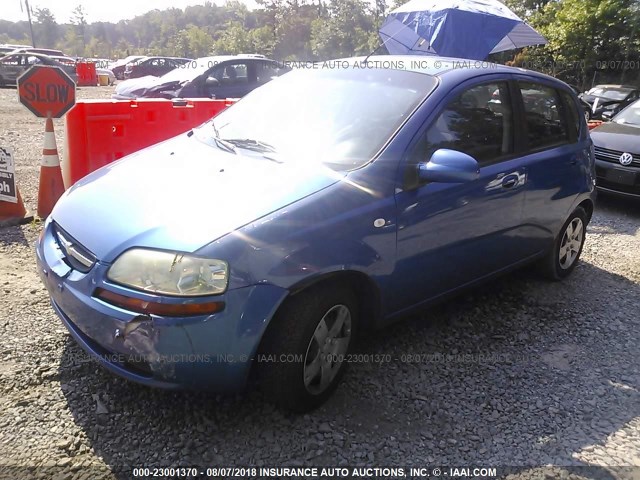 KL1TD66627B788219 - 2007 CHEVROLET AVEO LS BLUE photo 2