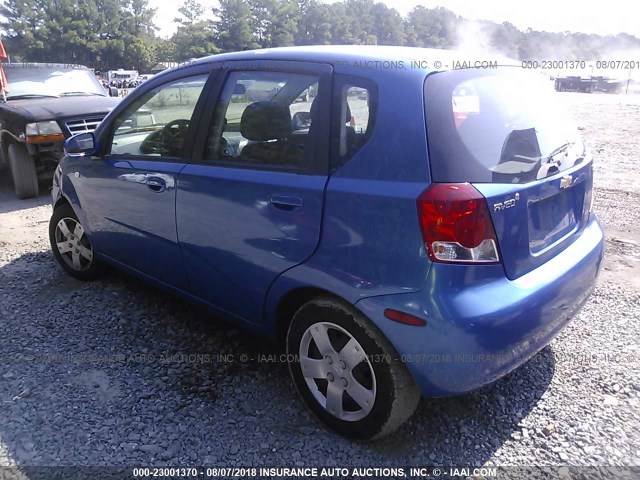KL1TD66627B788219 - 2007 CHEVROLET AVEO LS BLUE photo 3