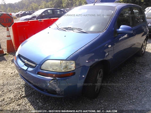 KL1TD66627B788219 - 2007 CHEVROLET AVEO LS BLUE photo 6