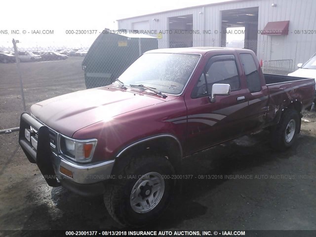 JT4VN13G1N5092381 - 1992 TOYOTA PICKUP 1/2 TON EXTRA LONG WHEELBASE SR5 RED photo 2