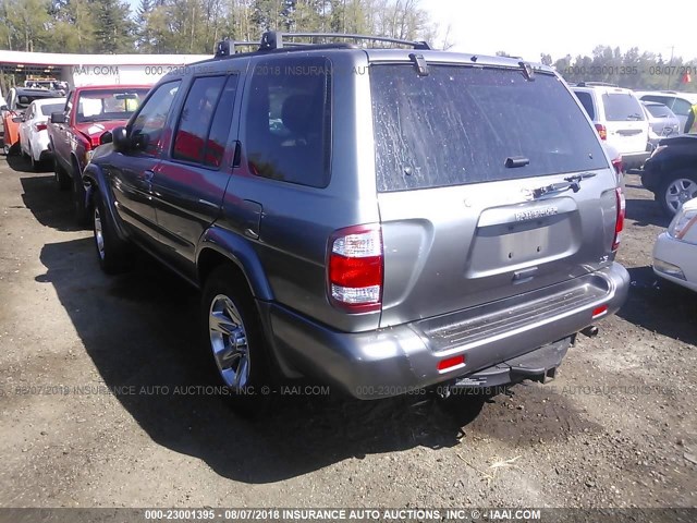 JN8DR09Y54W906295 - 2004 NISSAN PATHFINDER LE/SE GRAY photo 3