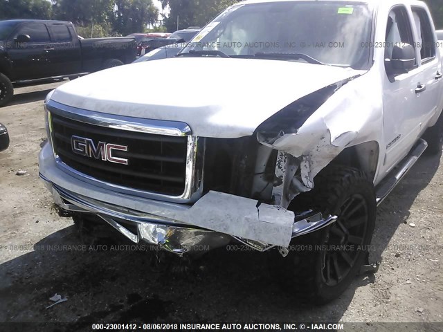 3GTP2VE30BG348713 - 2011 GMC SIERRA K1500 SLE WHITE photo 6