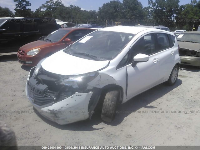 3N1CE2CP1FL428449 - 2015 NISSAN VERSA NOTE S/S PLUS/SV/SL/SR WHITE photo 2