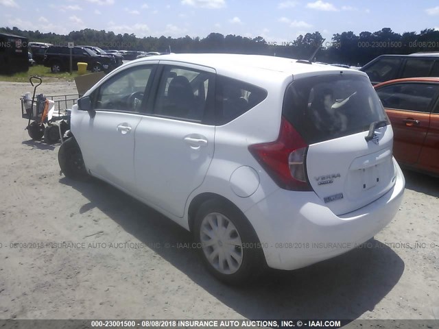 3N1CE2CP1FL428449 - 2015 NISSAN VERSA NOTE S/S PLUS/SV/SL/SR WHITE photo 3