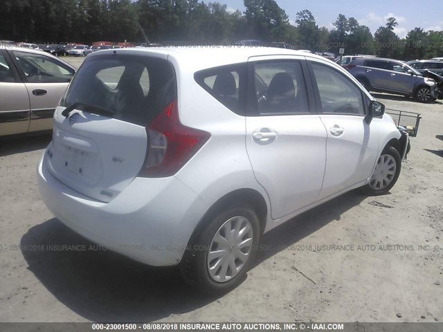 3N1CE2CP1FL428449 - 2015 NISSAN VERSA NOTE S/S PLUS/SV/SL/SR WHITE photo 4