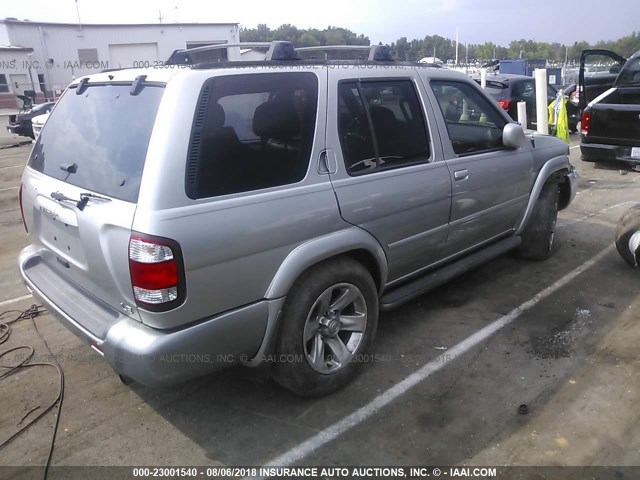 JN8DR09Y74W922465 - 2004 NISSAN PATHFINDER LE/SE SILVER photo 4