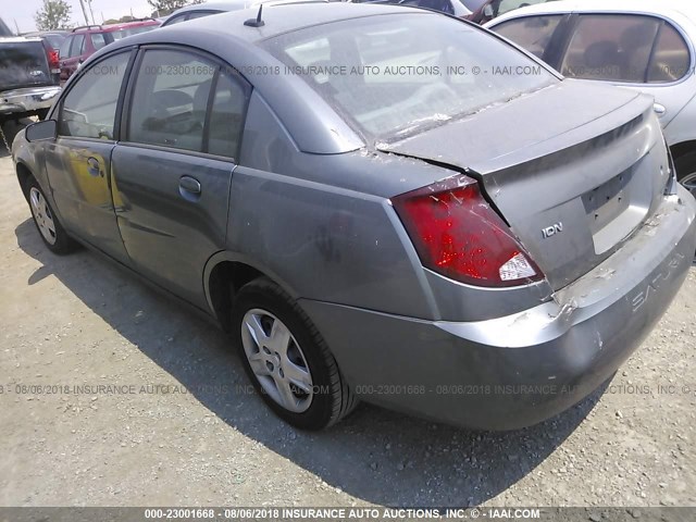 1G8AZ55F27Z195197 - 2007 SATURN ION LEVEL 2 GRAY photo 3